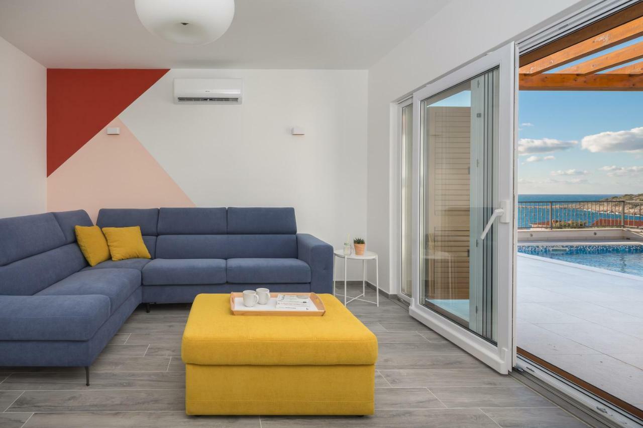 Villa Diomedes With The Sea View And The Pool Rogoznica  Luaran gambar